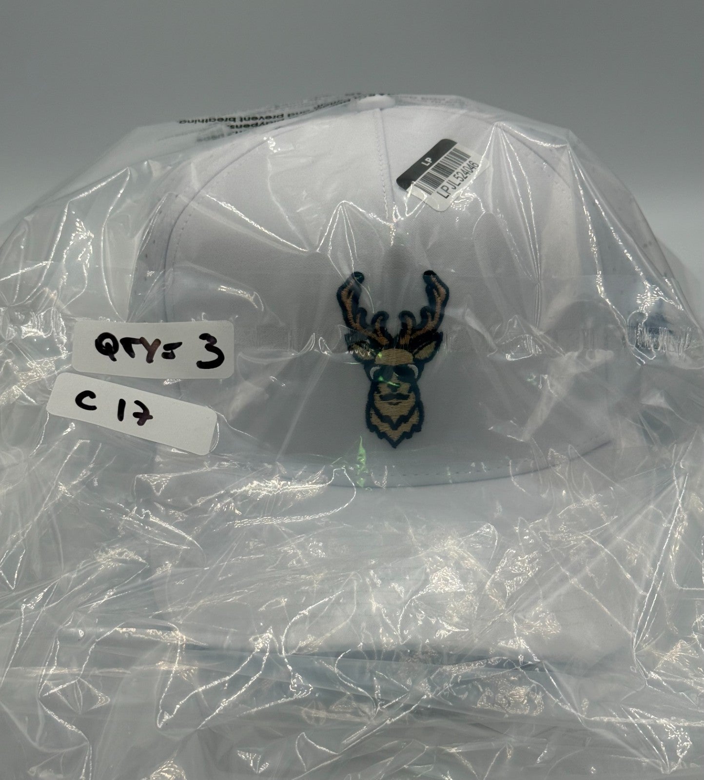NWT Waggle Kentucky Buck Golf Hat White Adjustable Performance Snapback Cap