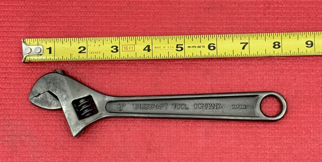 Vintage Truecraft Tool Co 8" Adjustable Wrench 0-20 Crescent Wrench Japan
