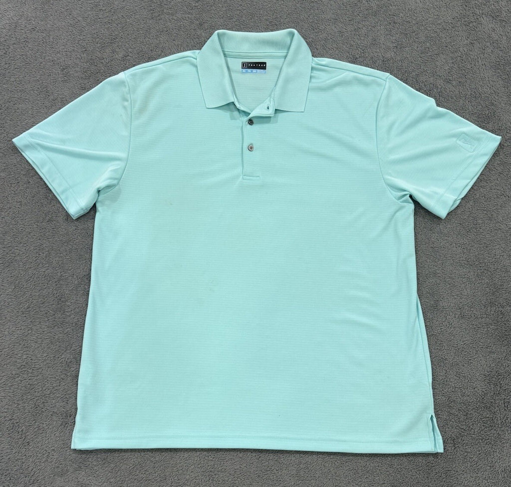 PGA Tour Golf Polo Shirt Men's Size XL Short Sleeve Teal Blue NICE