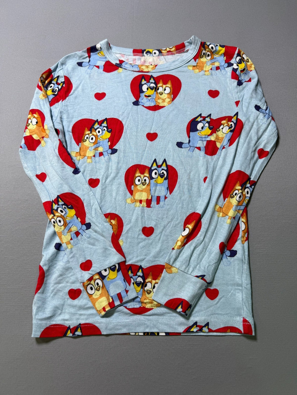 Bluey Character Valentine's Day 2-Piece Pajama Set Unisex Toddler 8 Multicolor