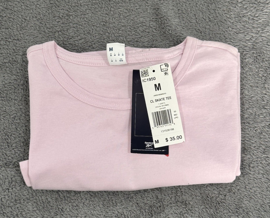 Reebok Classic T-Shirt Classics Skateboard UFO Pyramid Skate Shirt Pink Medium