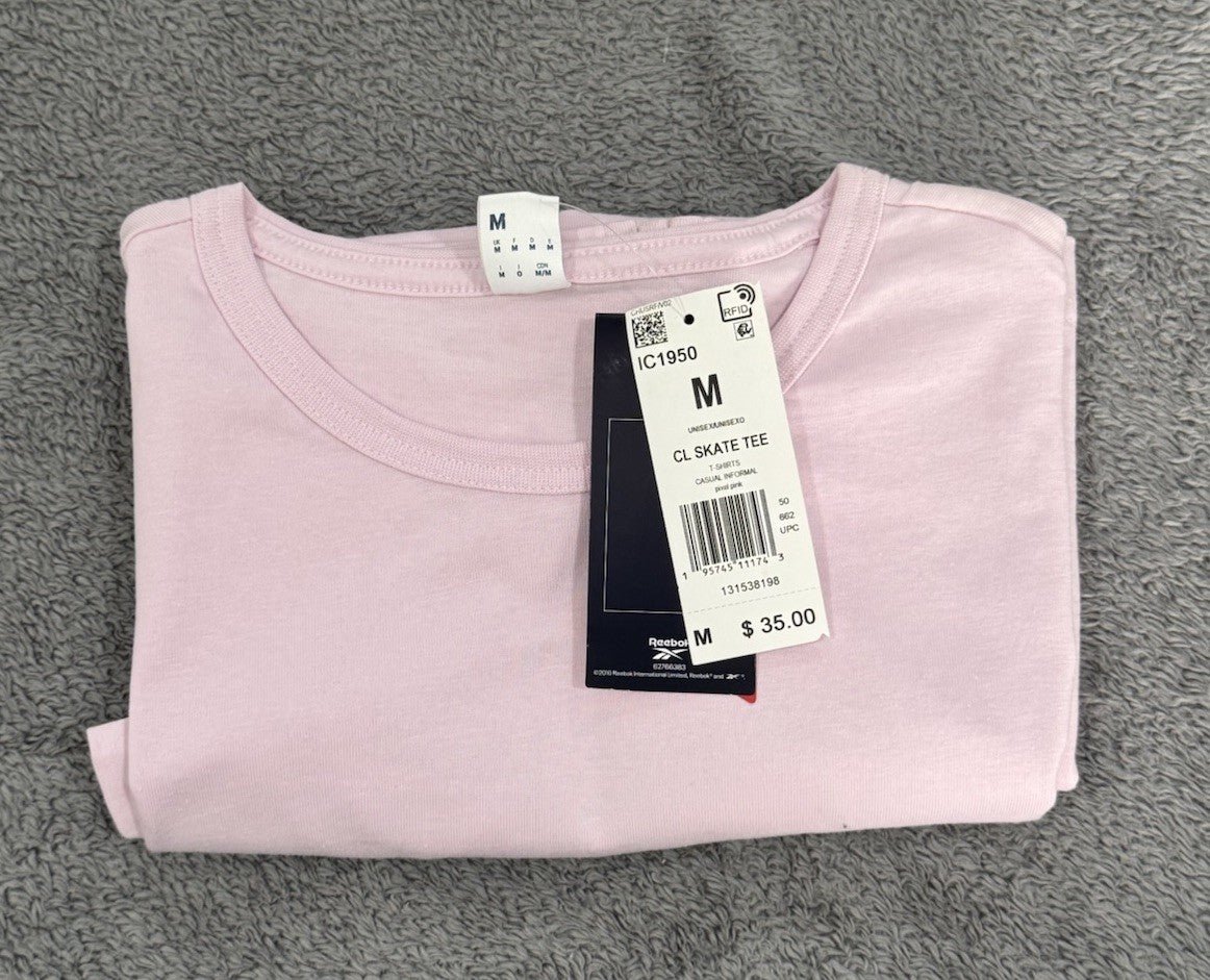 Reebok Classic T-Shirt Classics Skateboard UFO Pyramid Skate Shirt Pink Medium