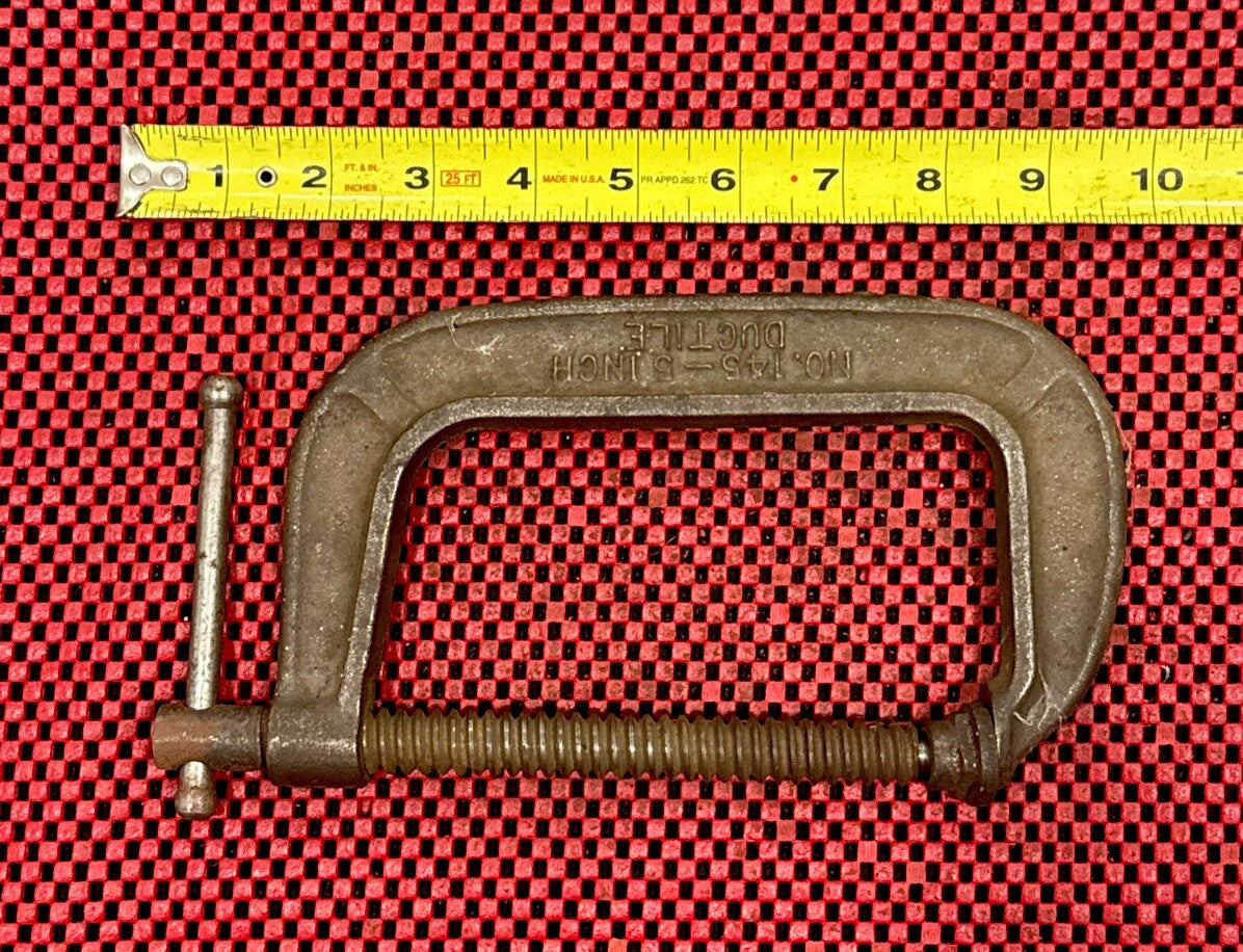 Vintage Brink & Cotton USA C-Clamp 5” Made In USA No. 145 N5