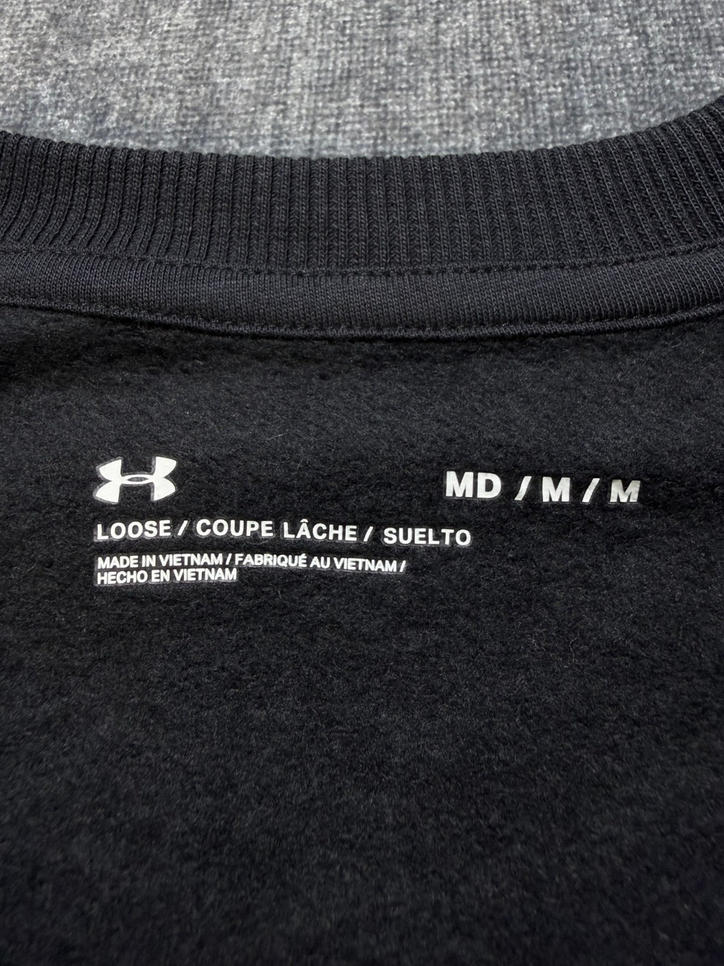 NWT Under Armour Rival Fleece Crew Sweatshirt Men's Medium Black Casual Pullover
