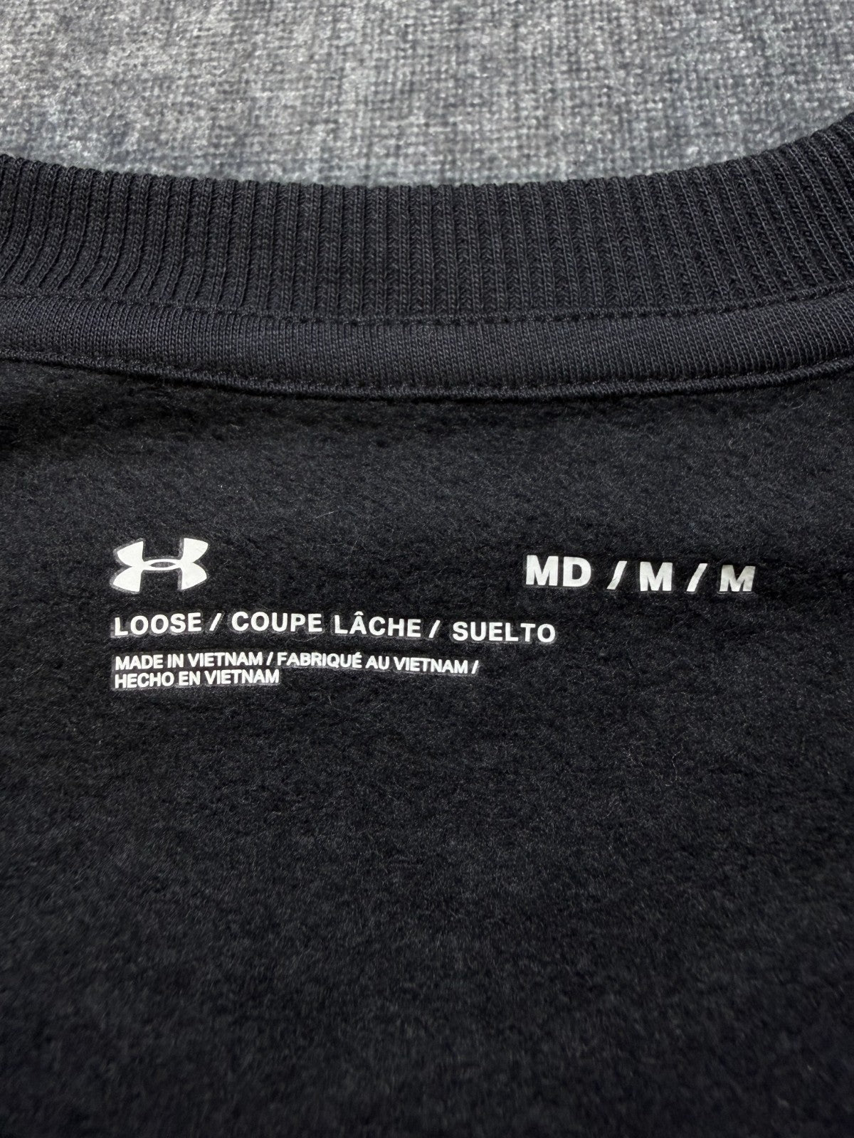 NWT Under Armour Rival Fleece Crew Sweatshirt Men's Medium Black Casual Pullover