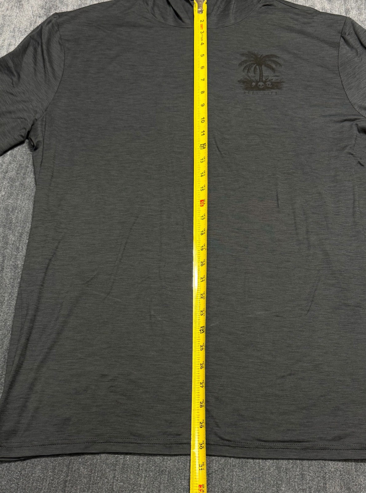 NWT Reel Life Hooded UV T-Shirt Men's XL Black Long Sleeve Pullover Ultra-Soft