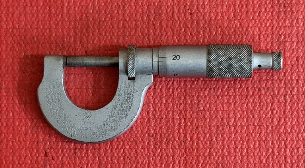 VINTAGE ZEUS 0-1" MICROMETER MACHINIST TOOL MADE IN GERMANY