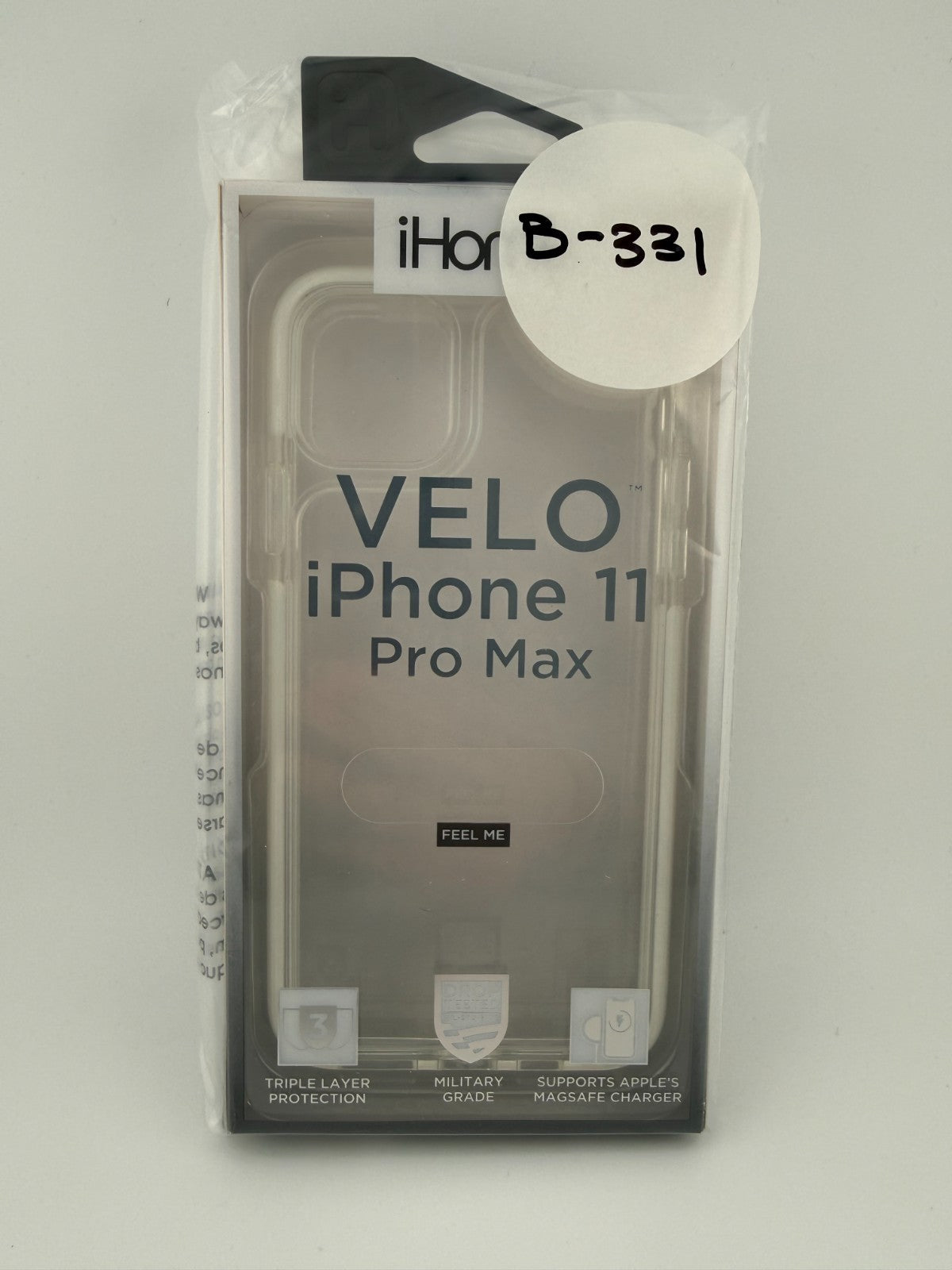 iHome Velo Clear/White Lightweight Dual Layer Impact Case for iPhone 11 Pro Max