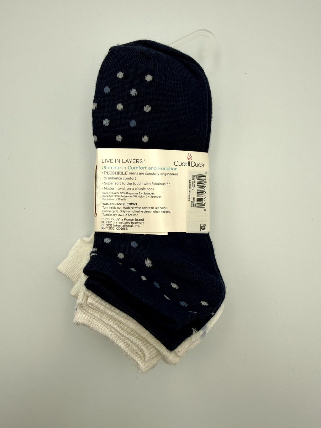 New Cuddl Duds Plushfill Super Soft Low Cut Socks Women's Size 4-10 - Pairs Of 6