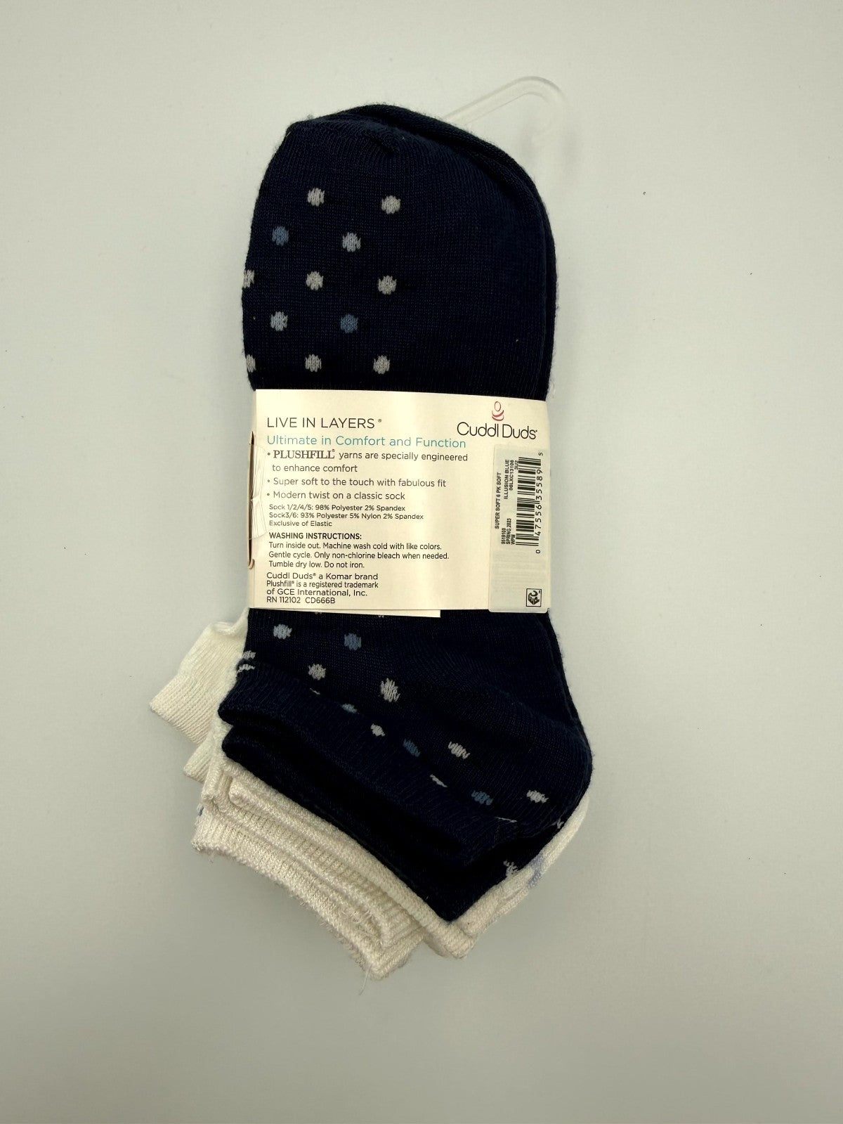 New Cuddl Duds Plushfill Super Soft Low Cut Socks Women's Size 4-10 - Pairs Of 6
