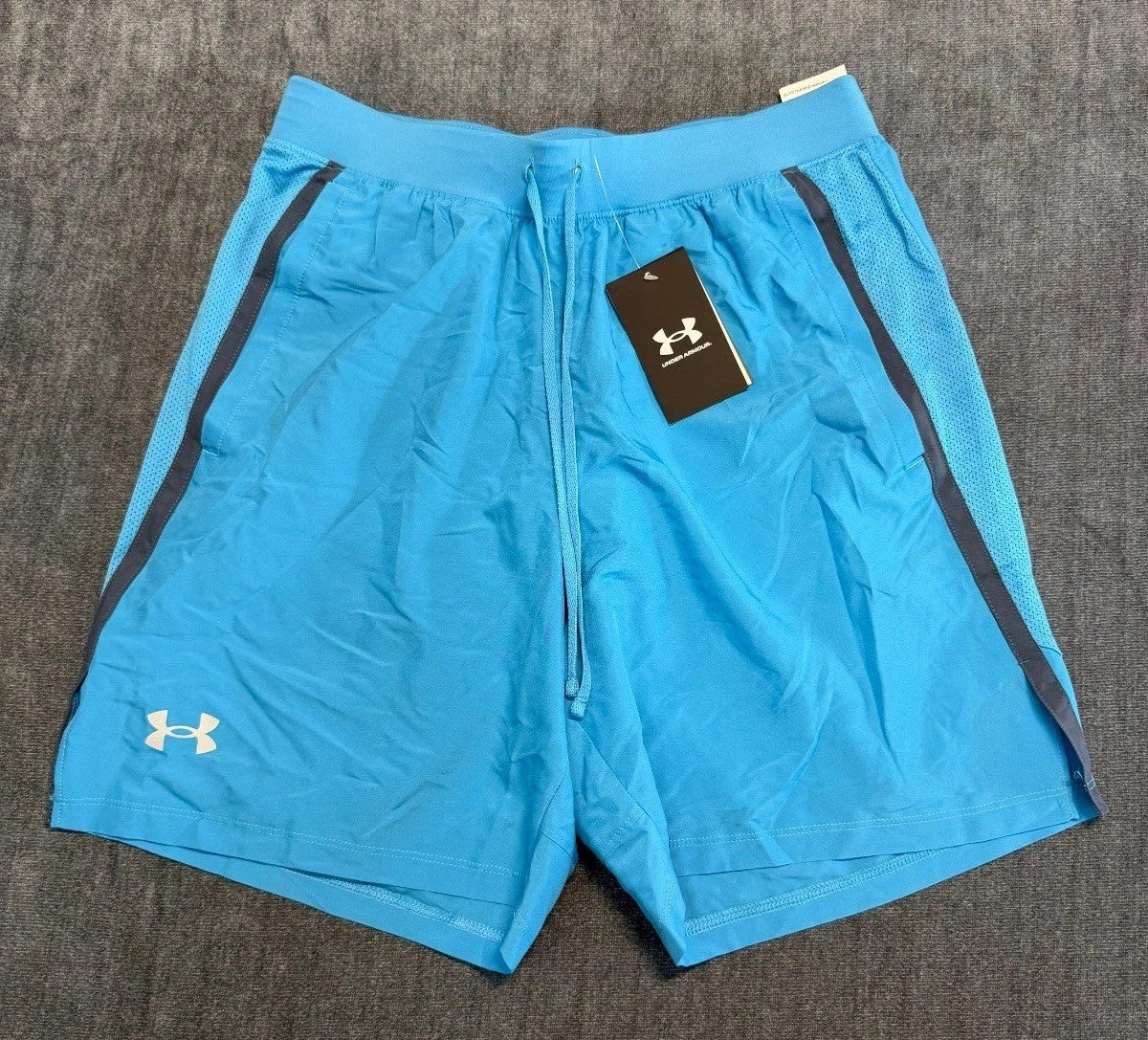 NWT Under Armour Launch Run 7" 2 in 1 Shorts Men's XL Blue Lined Drawstring