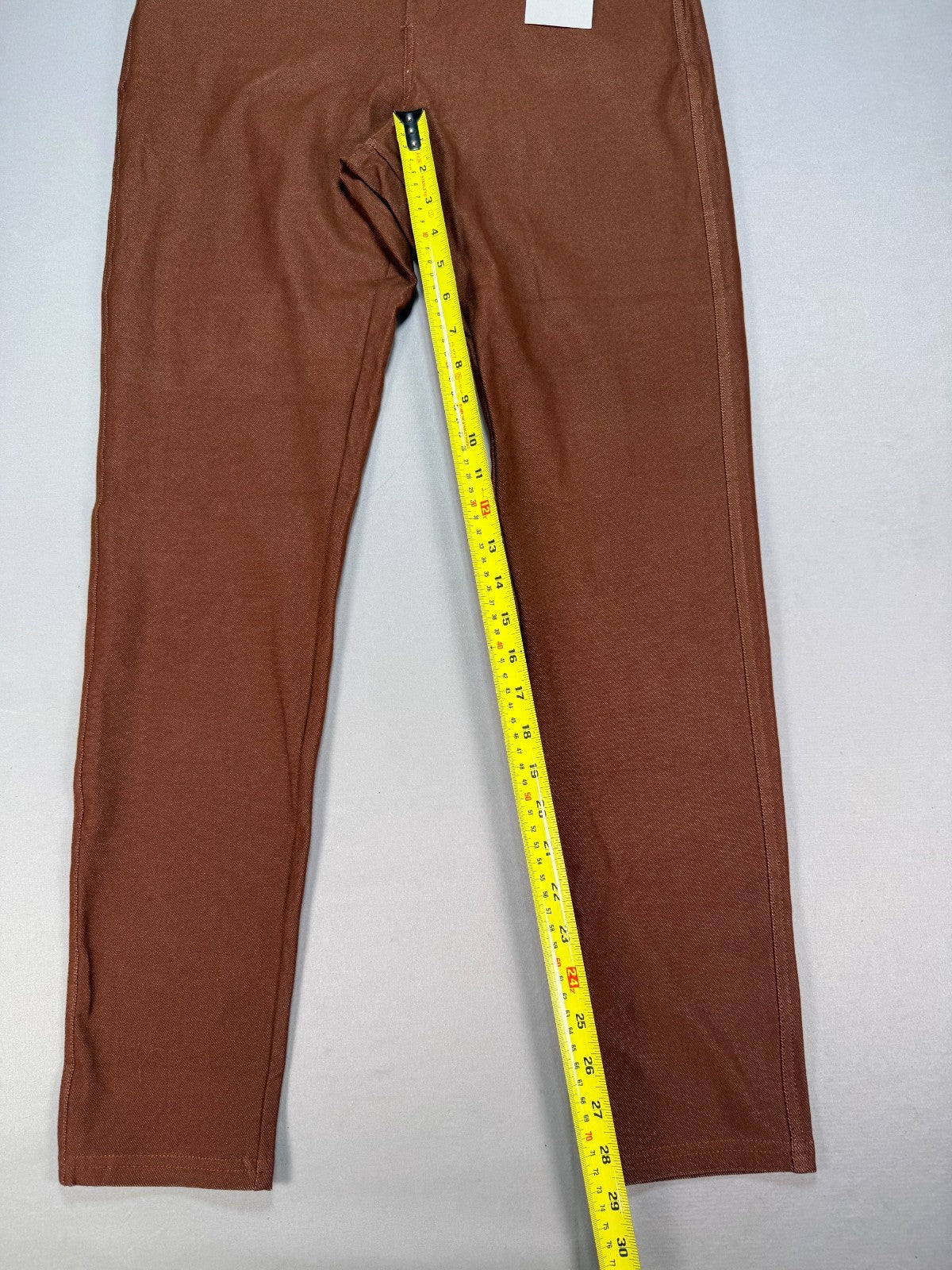 NWT Prolific Health Twill Slim Pants Womens XL Rust Brown Stretch Classic Preppy