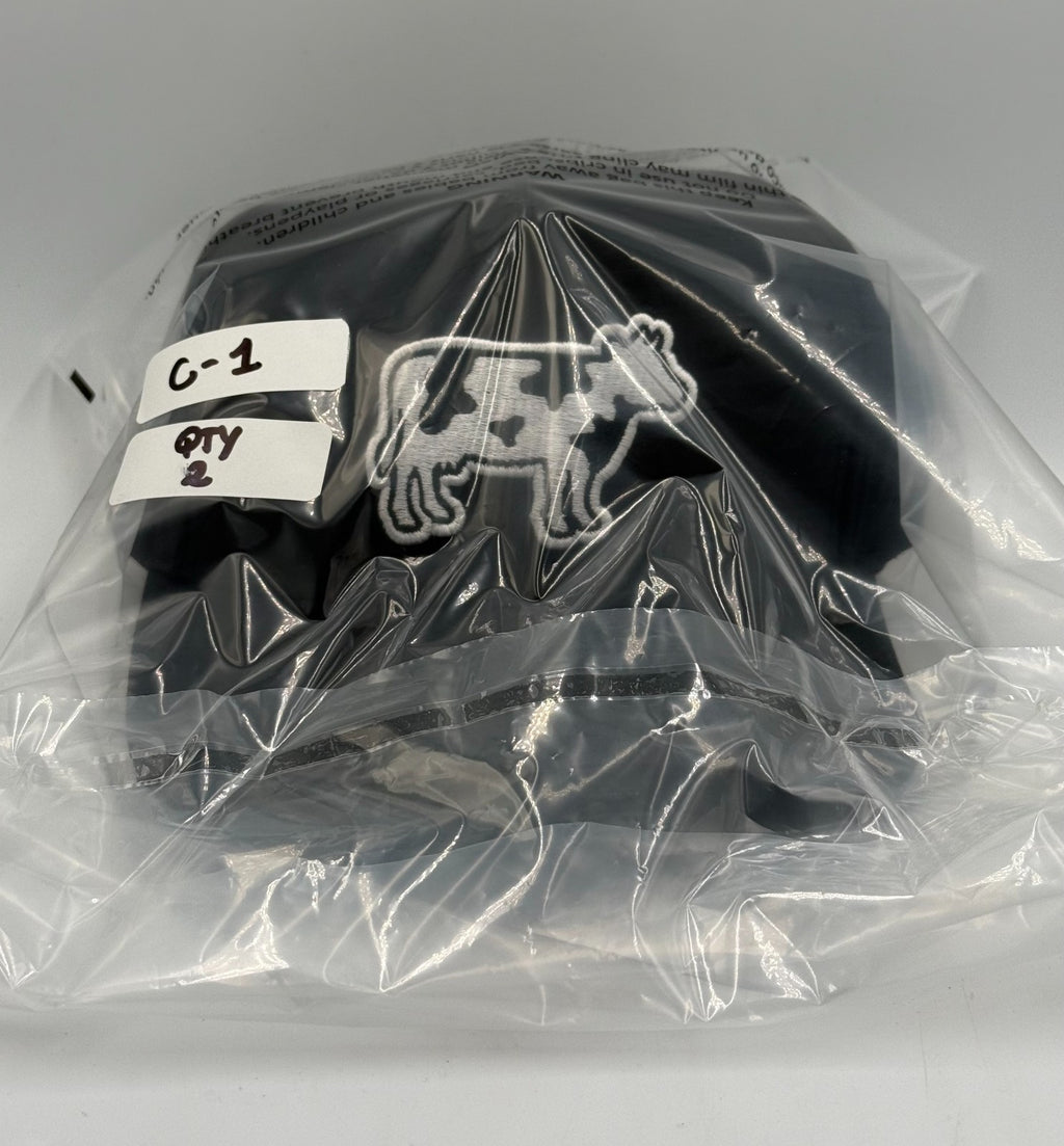 Waggle Golf Holy Cow Legend Snapback Hat Black Graphic Lasercut Vent Performance