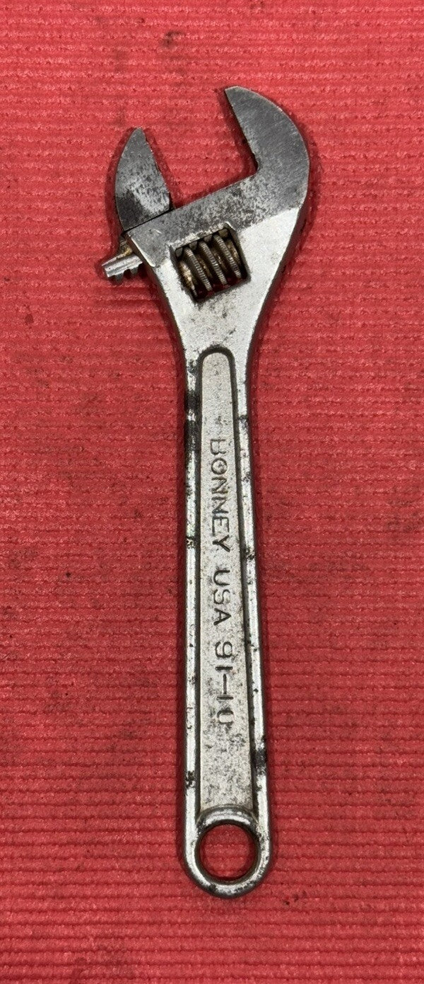 Vintage Bonney 91-10, 10" Adjustable Wrench Crescent Wrench Made In USA