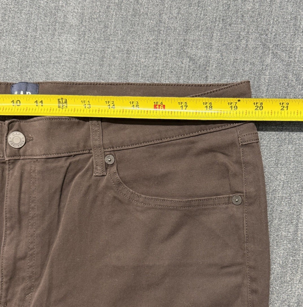 NWT Gap Slim Fit Stretch Twill Pants Men's 40x30 Brown Zip-Fly Classic 5-Pockets