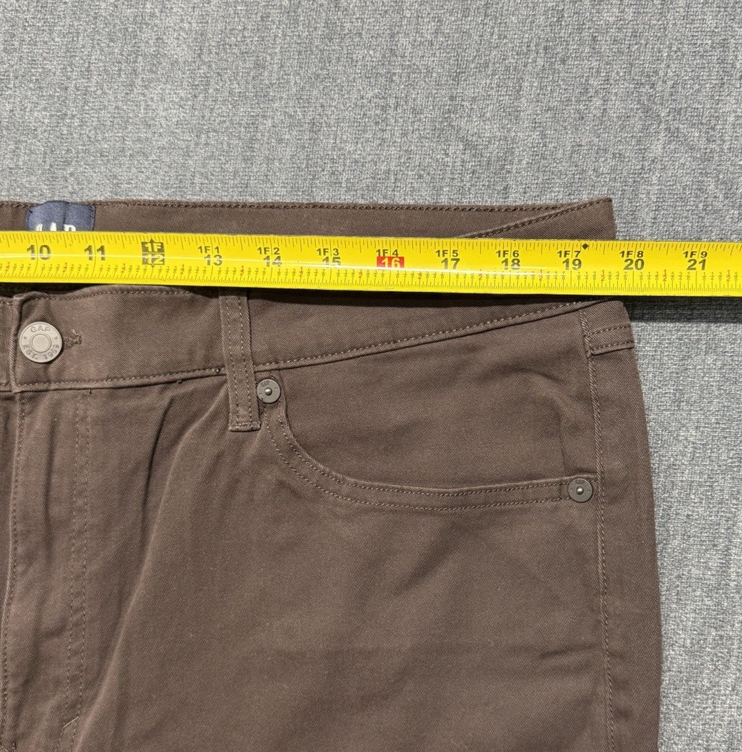 NWT Gap Slim Fit Stretch Twill Pants Men's 40x30 Brown Zip-Fly Classic 5-Pockets