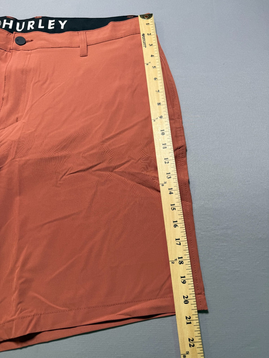 NWT Hurley All Day Hybrid Short Men's Size 40 Redwood Rust 4-Way Stretch Comfort