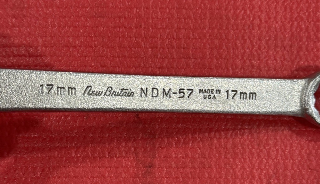 New Britain Tools NDM-57 USA 17mm Combination Wrench Forged Alloy Steel USA