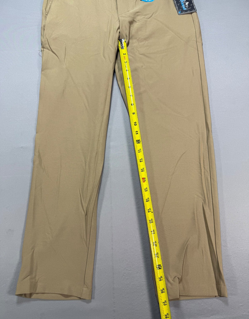 Birdie Bound Regular Fit Golf Pants Men's 30x30 Beige Straight Leg Performance