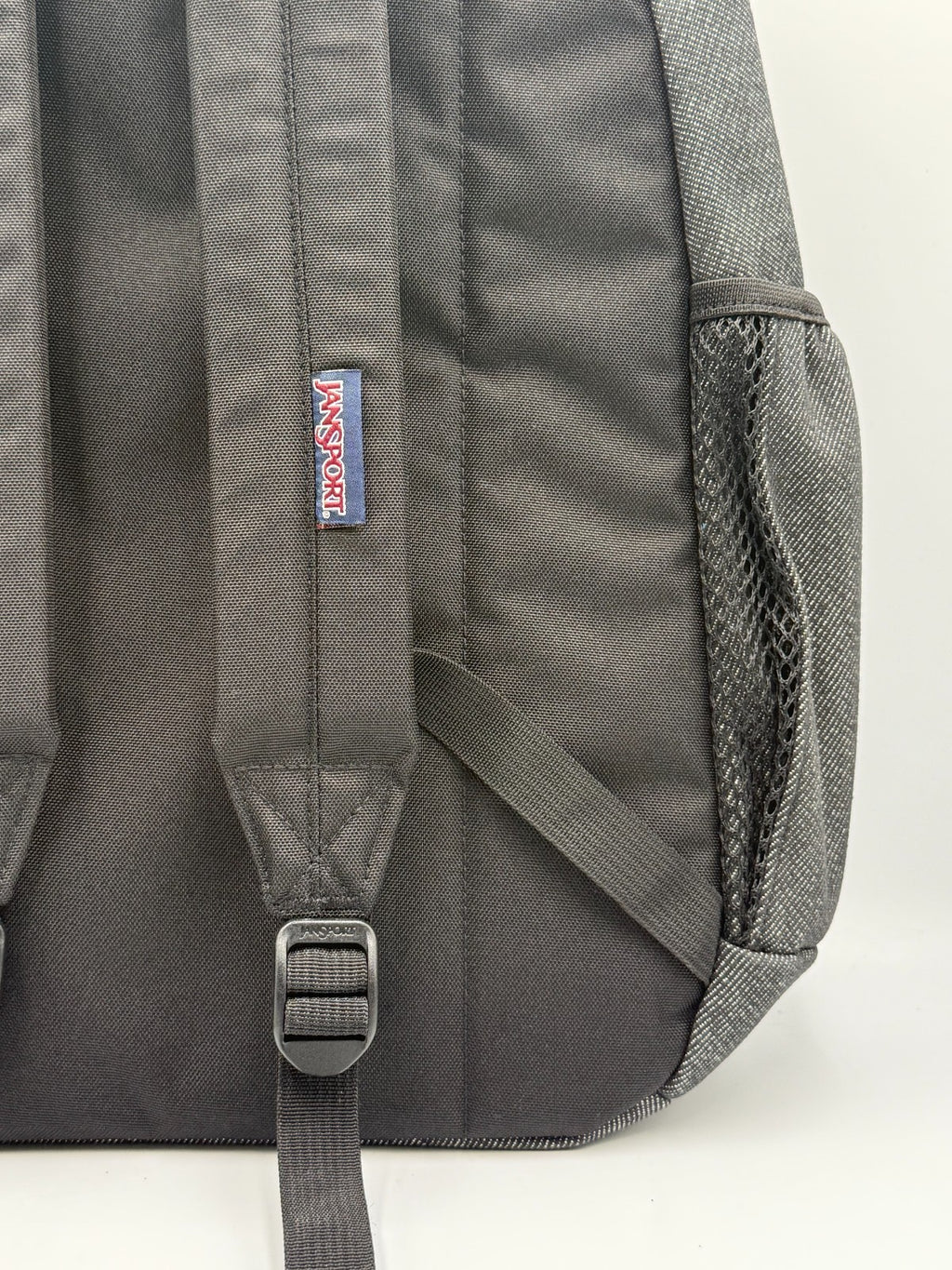 NWT JanSport Cross Town Plus Remix Black Denim Backpack 15" Laptop School Bag