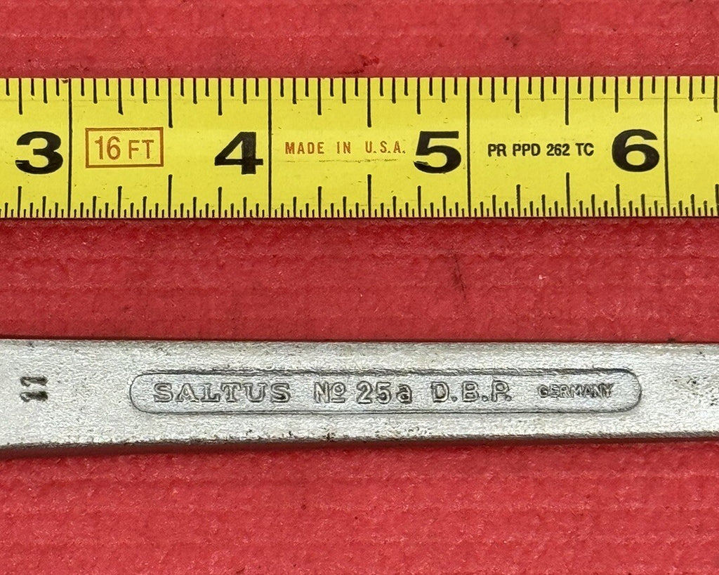 Vintage Saltus No. 25a Chrome Ratchet Spanner Metric 11MM D.P.B. Made in Germany
