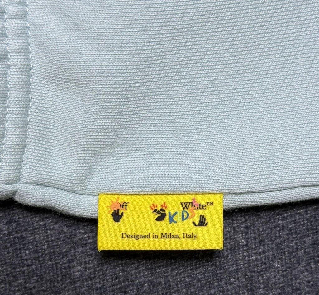 OFF WHITE Boys Casual Knit Shorts Color Light Blue Size 9-12 Months
