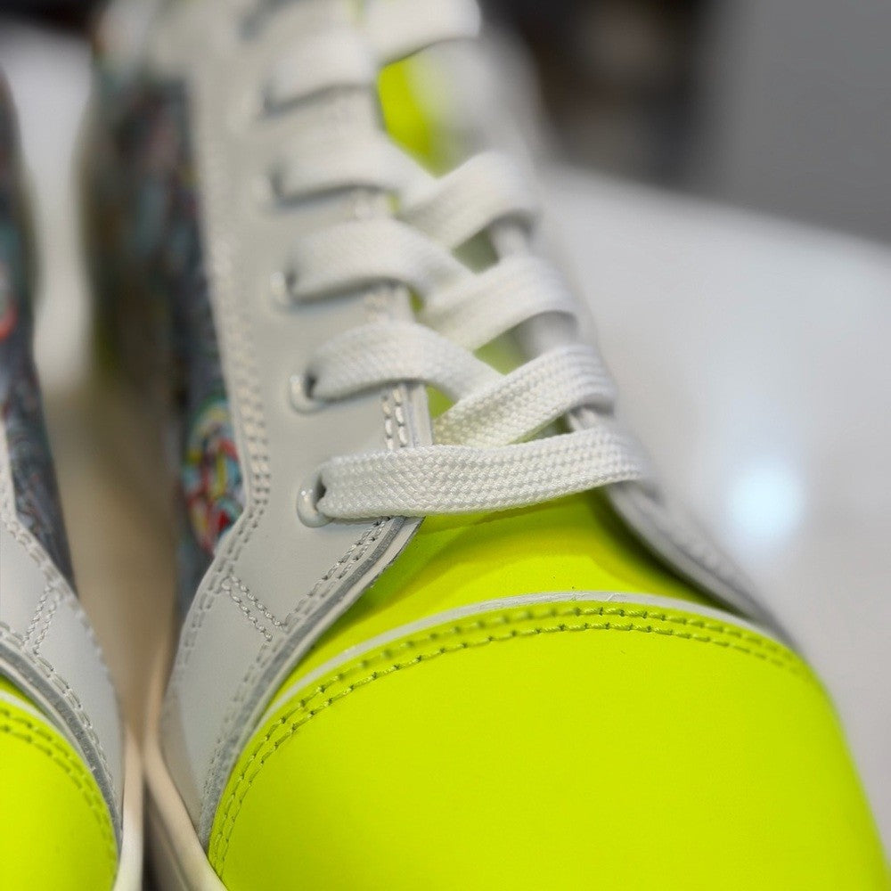 o1s1wg110924 Fun Louis Junior Low Top Sneaker in Yellow