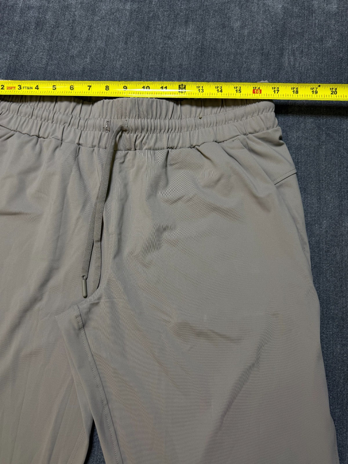 NWT Member's Mark Travel Joggers Women Large Gray Bisque Relaxed Fit Drawstring