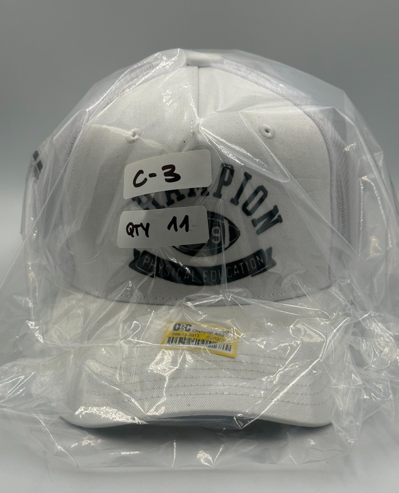 Champion 1919 Physical Education Football Trucker Hat White Mesh Snapback Cap