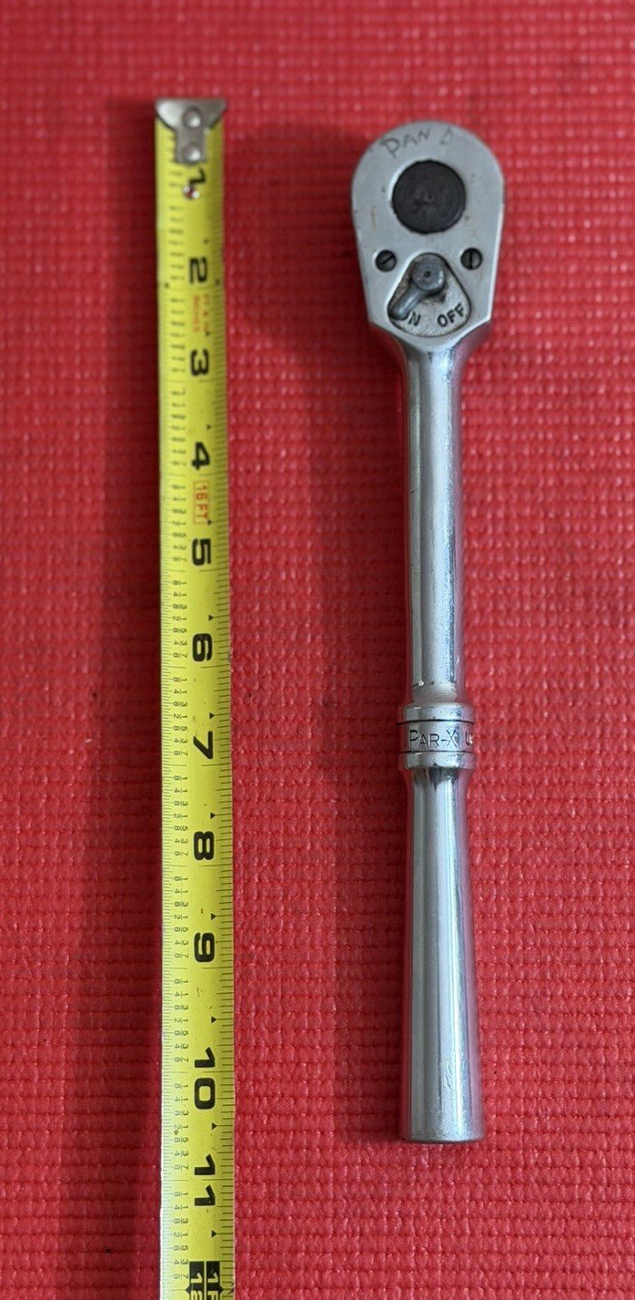 Par-X by Snap-on UR71  1/2" Drive Ratchet USA Chrome 10" long Made In USA