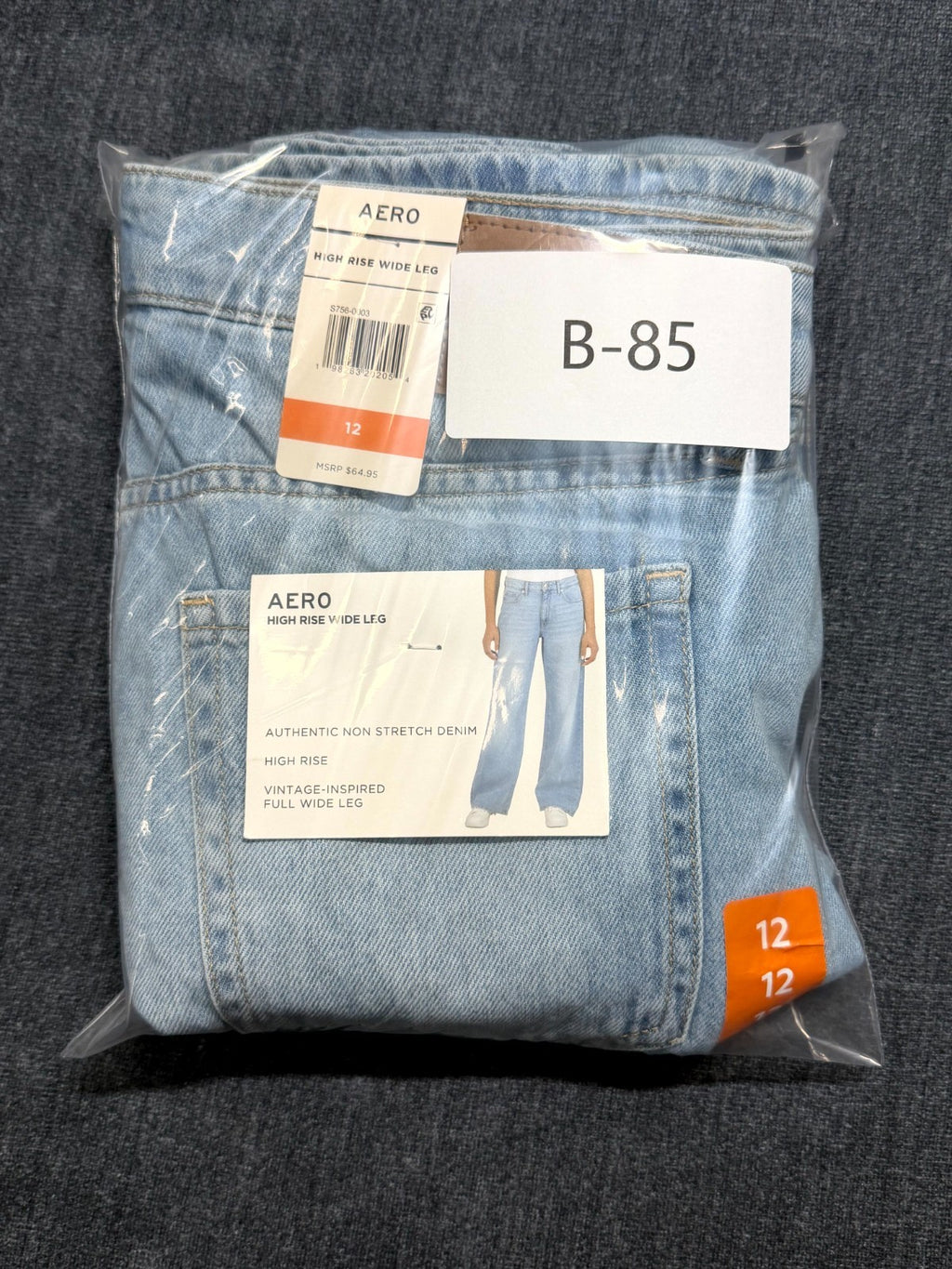 NWT Aeropostale High-Rise Wide-Leg Jeans Women's 12 Blue Medium Wash 5-Pockets
