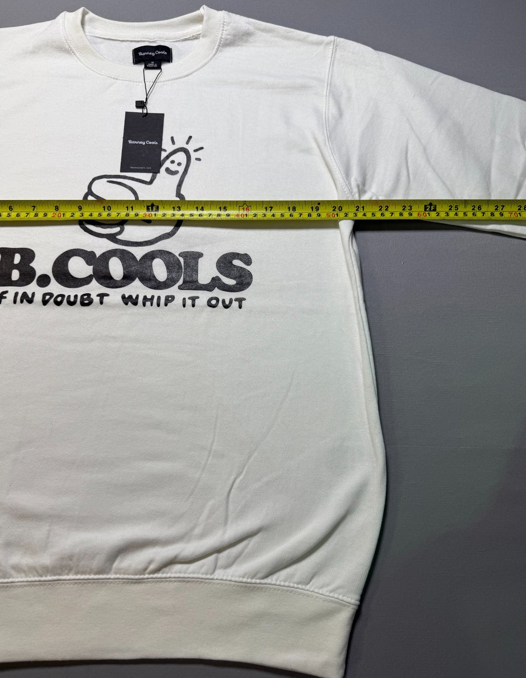NWT B.Cools Barney If In Doubt Whip It Out Pullover Sweatshirt Men Medium White