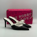 New Cape Robbin Hanny Slip-on Kitten Heel Shoes Women's 6.5 Black Pointed Toe