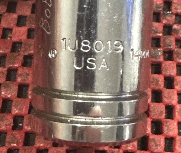 CATERPILLAR Tools 1U8019 1/2” Drive Hex Drive Socket 14mm Made In USA S3