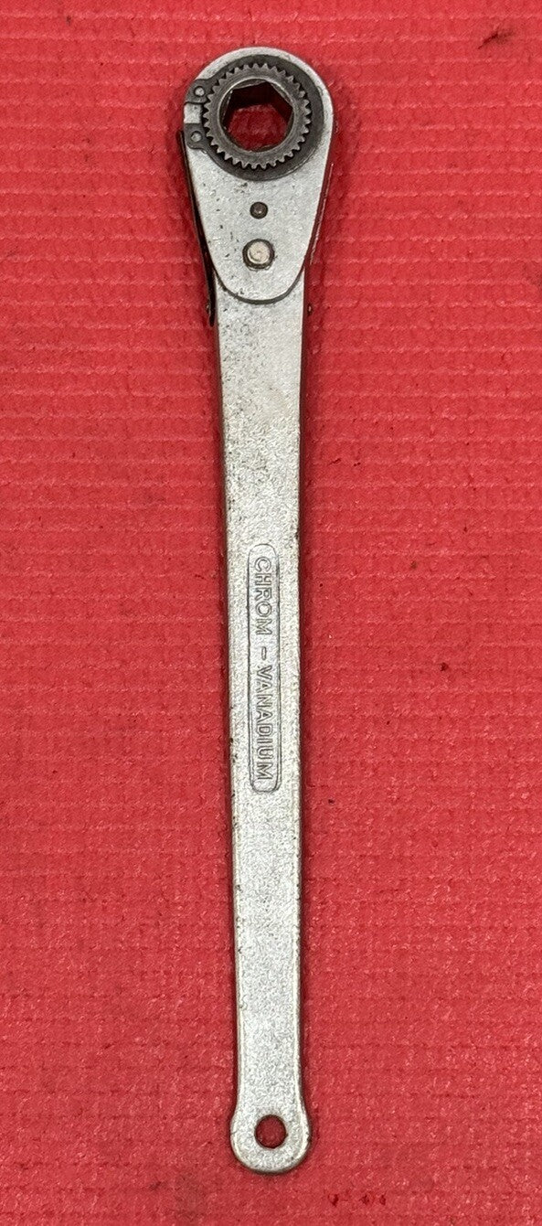 Vintage Saltus No. 25a Chrome Ratchet Spanner Metric 11MM D.P.B. Made in Germany