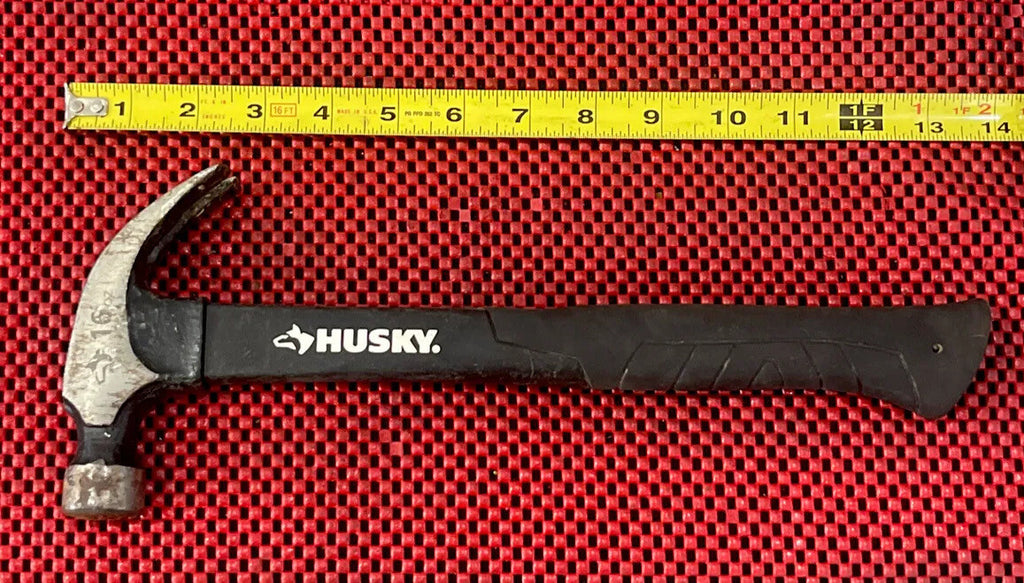 Husky 16 oz. Handle, Fiberglass Claw Hammer  Magnetic Nail Holder