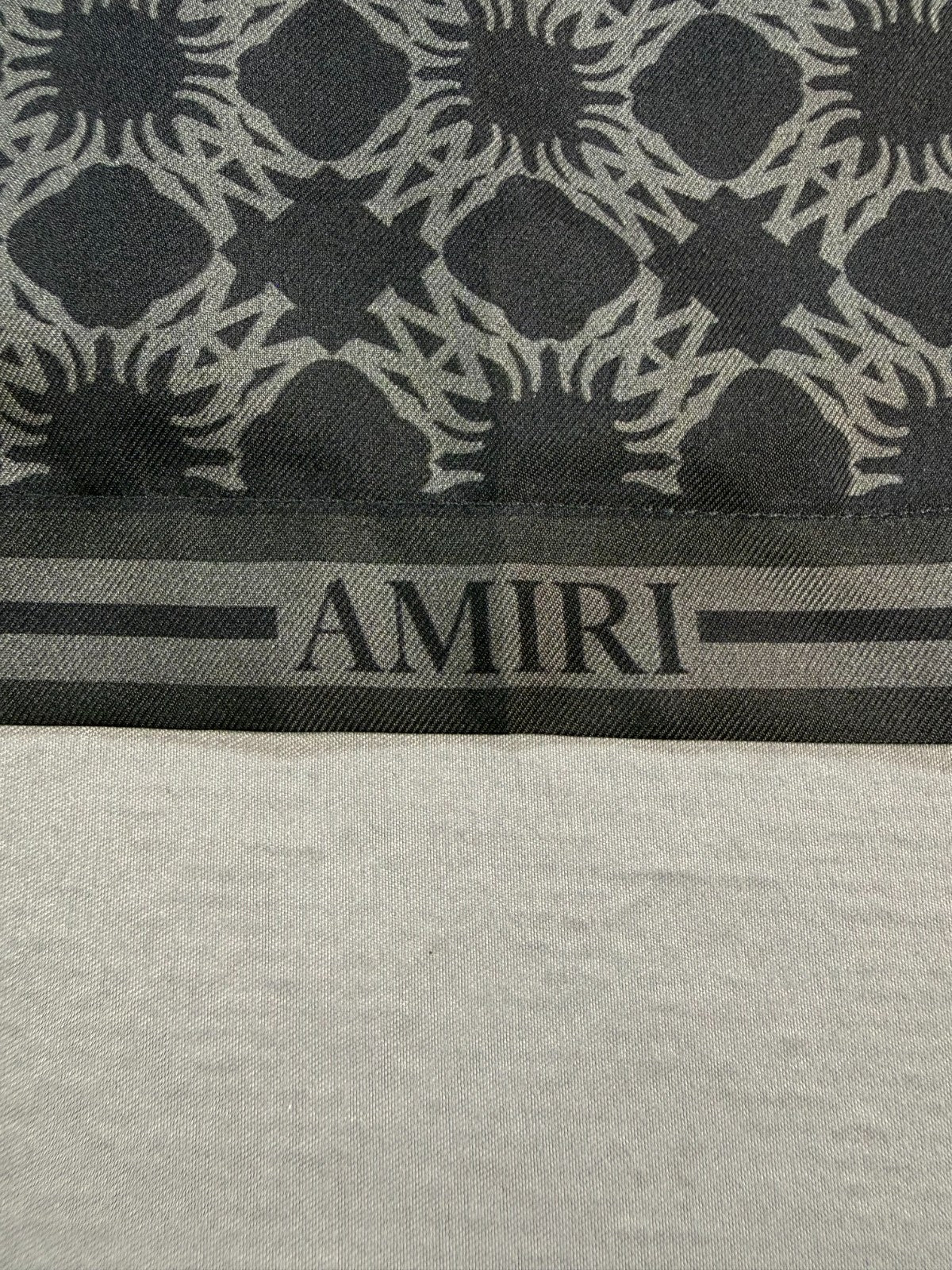 Amiri MA Quad Silk Bowling Shirt Men's XL Black Collared Button Closure w/ Box
