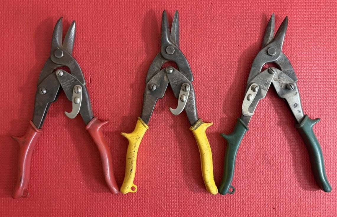 Klein Tools 3pc Set Aviation Snip Sheet Metal Cutting 1100L,1101R,1102S USA MADE