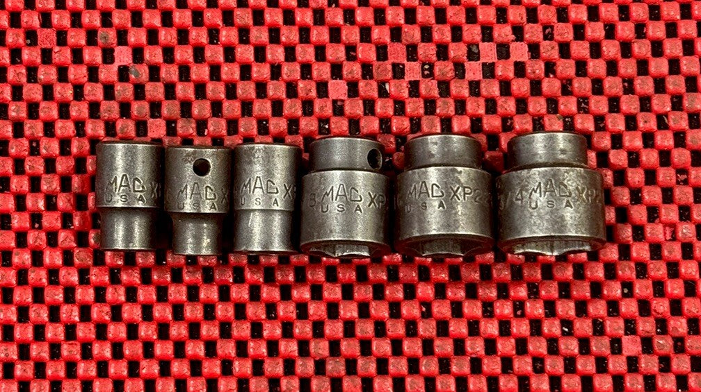 MAC Tools 6 pc Set XP Series 3/8" Drive 6PT Shallow Impact Socket. 3/8-3/4" USA