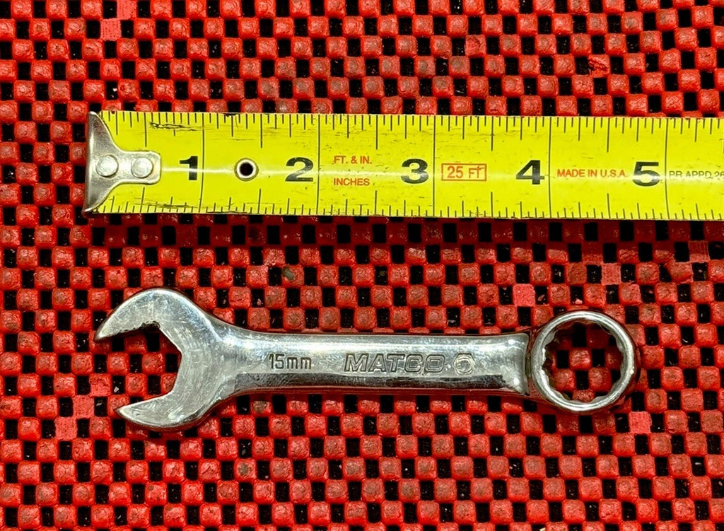 Matco Tools RCS15M2 15mm Metric 12 POINT Stubby Combination Wrench USA S3