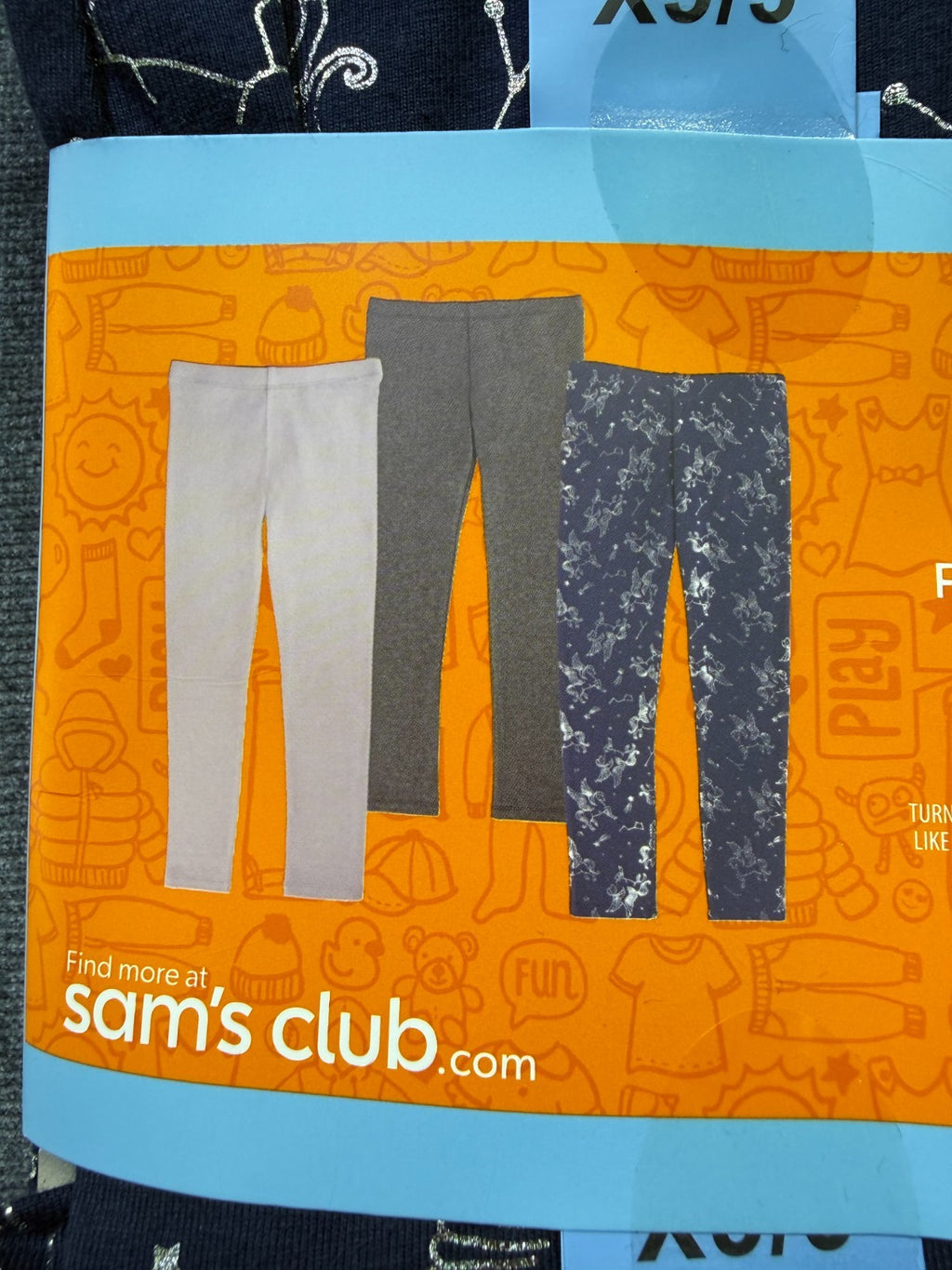 NWT Member's Mark My Favorite Leggings Girls 6/6X Multicolor Preppy - 3-Pack