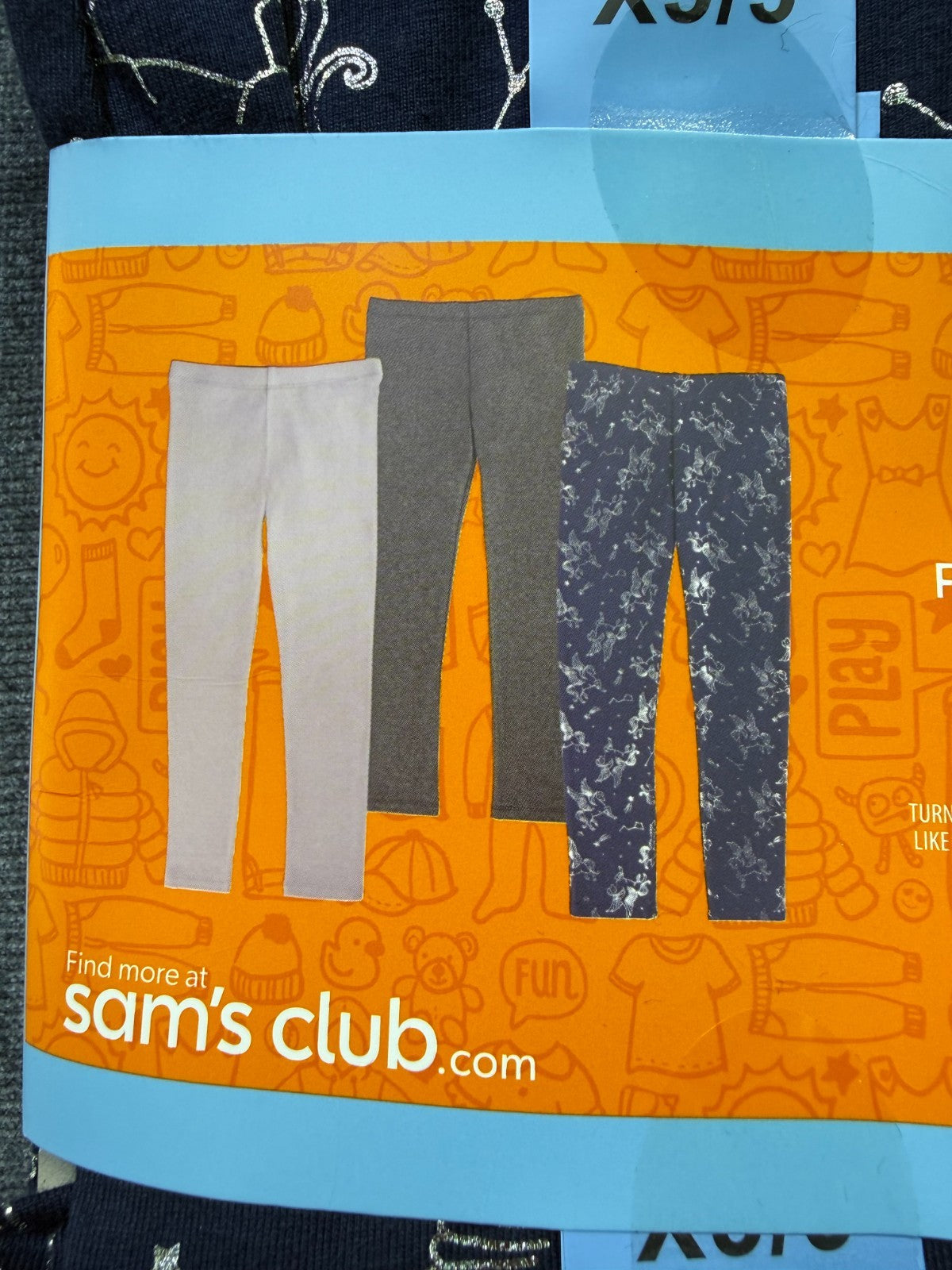 NWT Member's Mark My Favorite Leggings Girls 6/6X Multicolor Preppy - 3-Pack