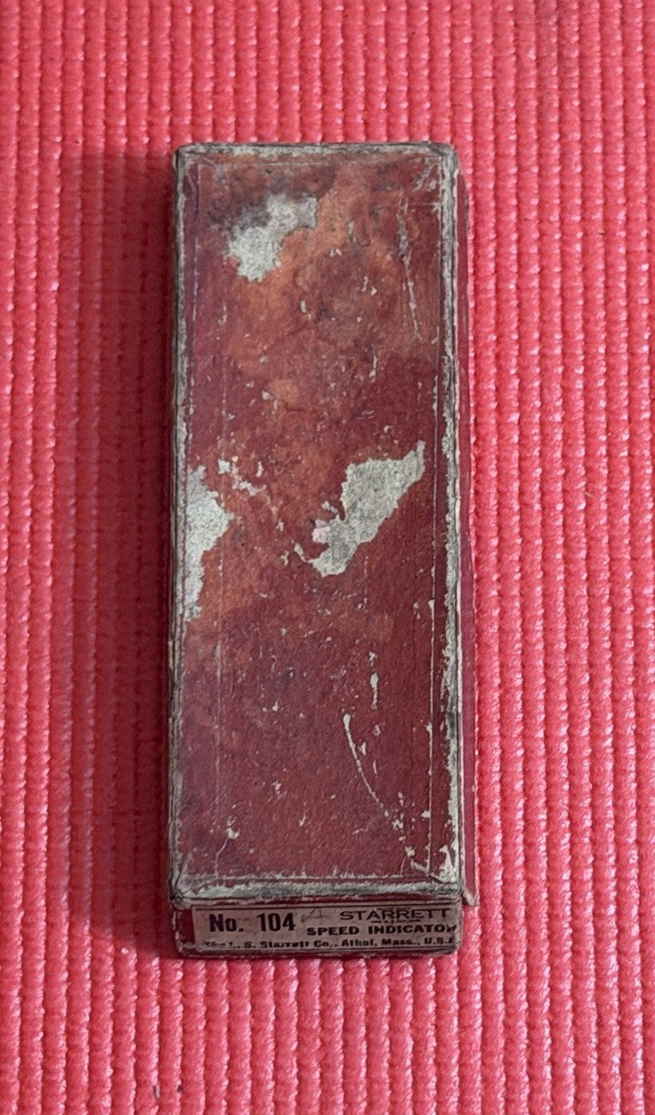 Vintage L.S. Starrett & Co. No. 104 Speed Indicator Machinist Tool Made in USA