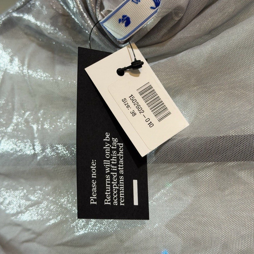 Sky Shiny Tulle Twist Long Sleeve Dress imprint Size 38 EU, NWT