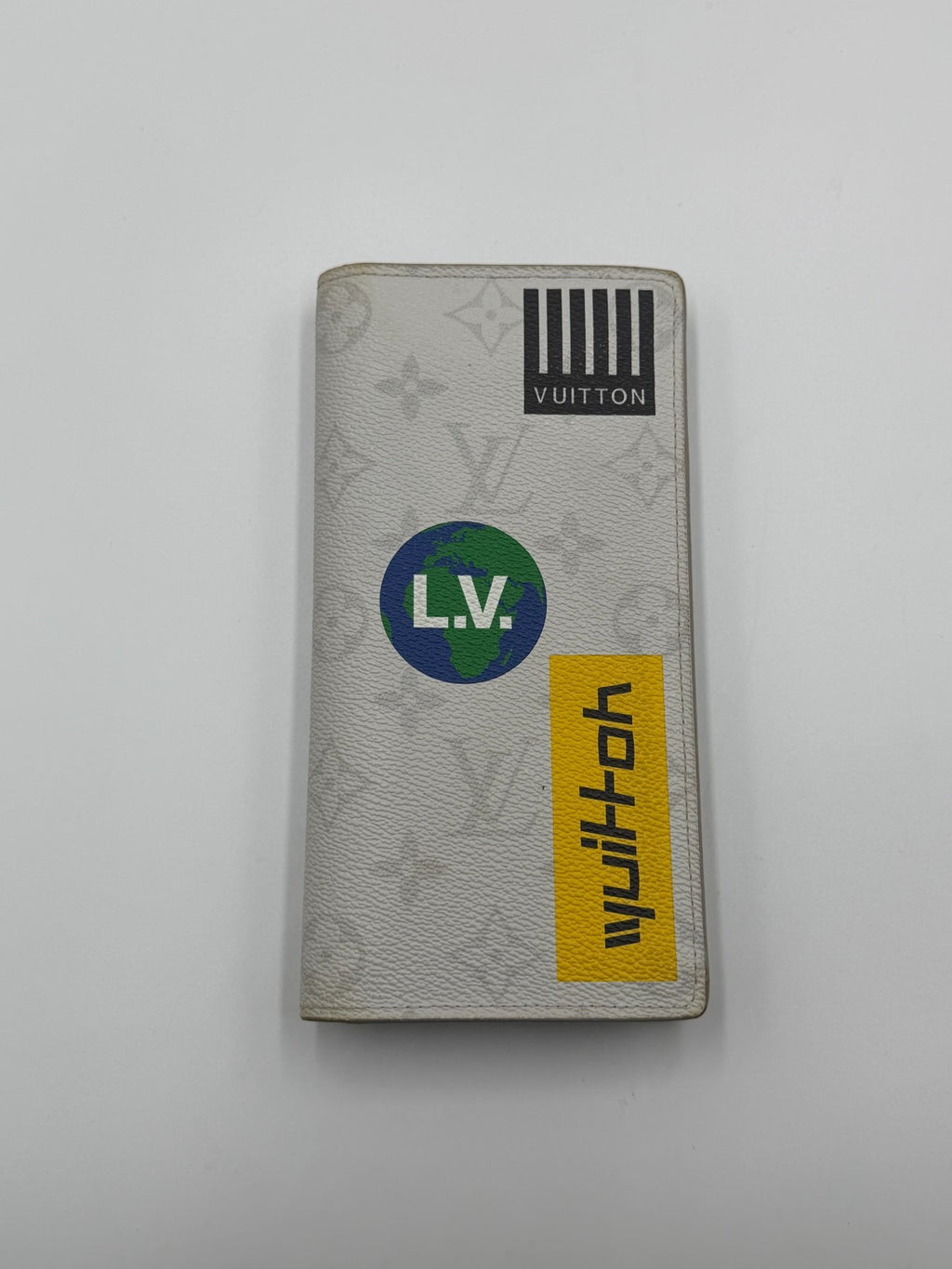 Louis Vuitton Brazza Wallet Men's Limited Edition Logo Story Monogram Canvas