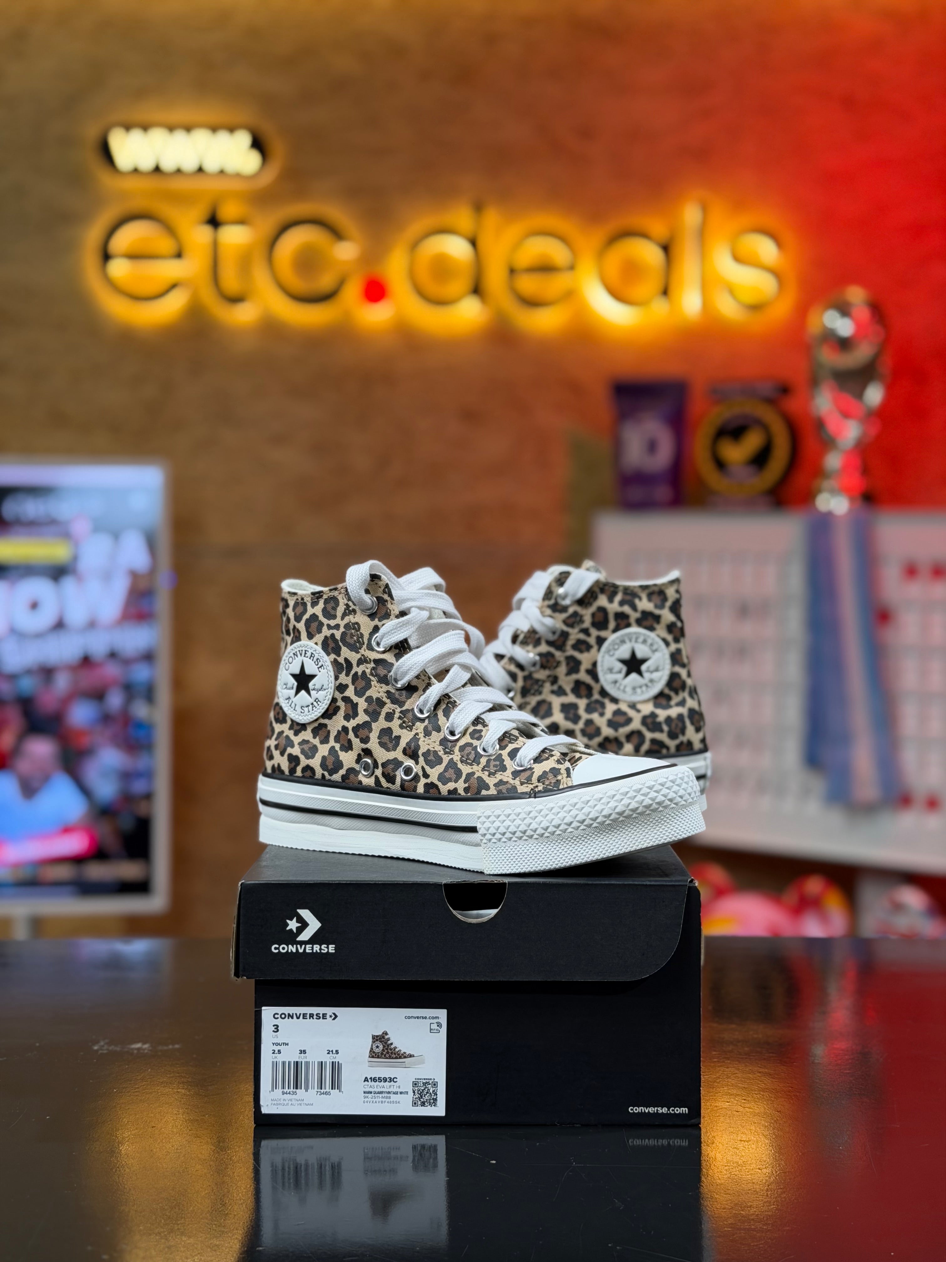 Converse Chuck Taylor All Star Girls EVA Lift Platform Leopard | CHOOSE SIZE!