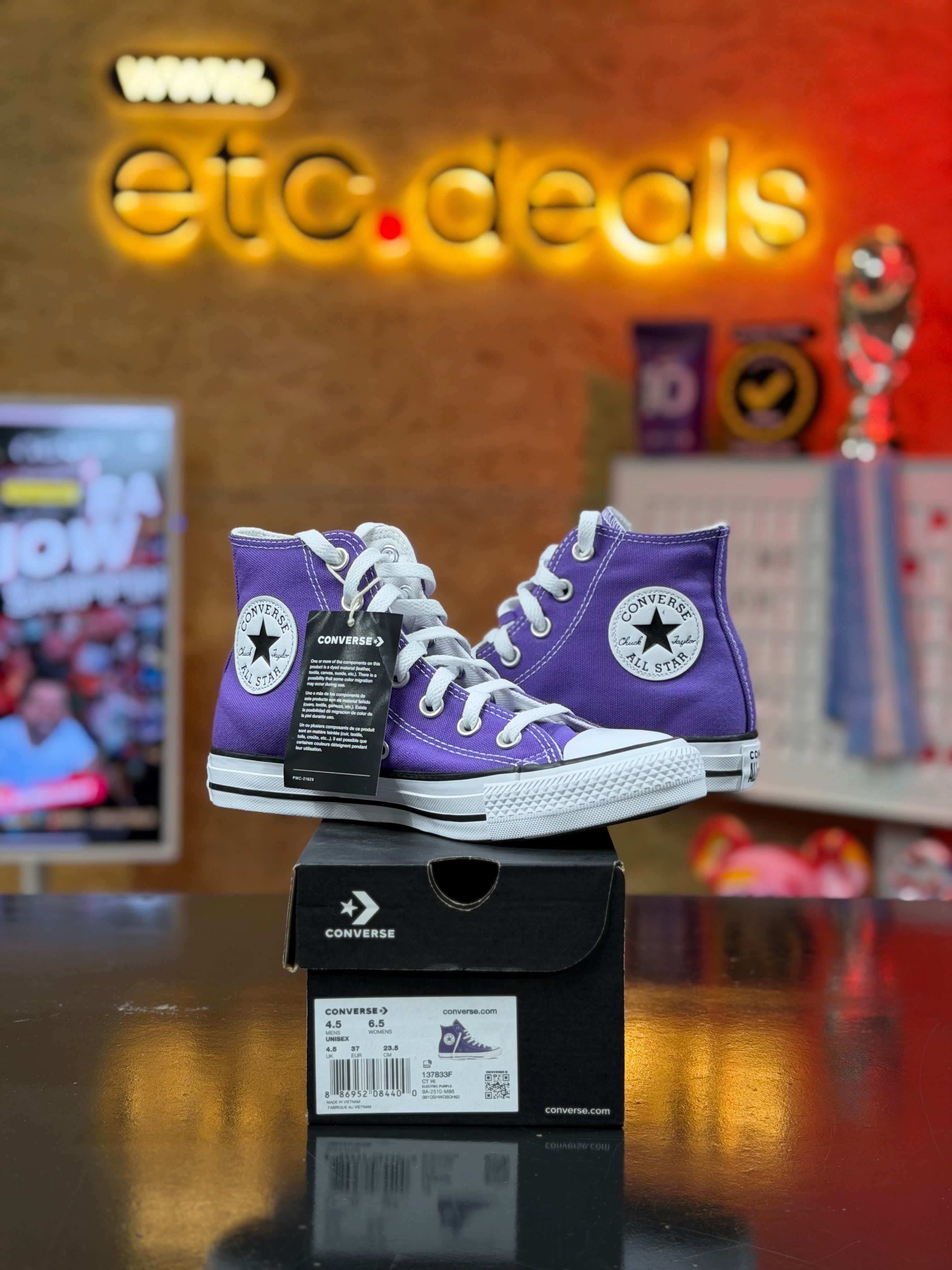 Converse All-Star Chuck Taylor Electric Purple Unisex NWB | CHOOSE YOUR SIZE!