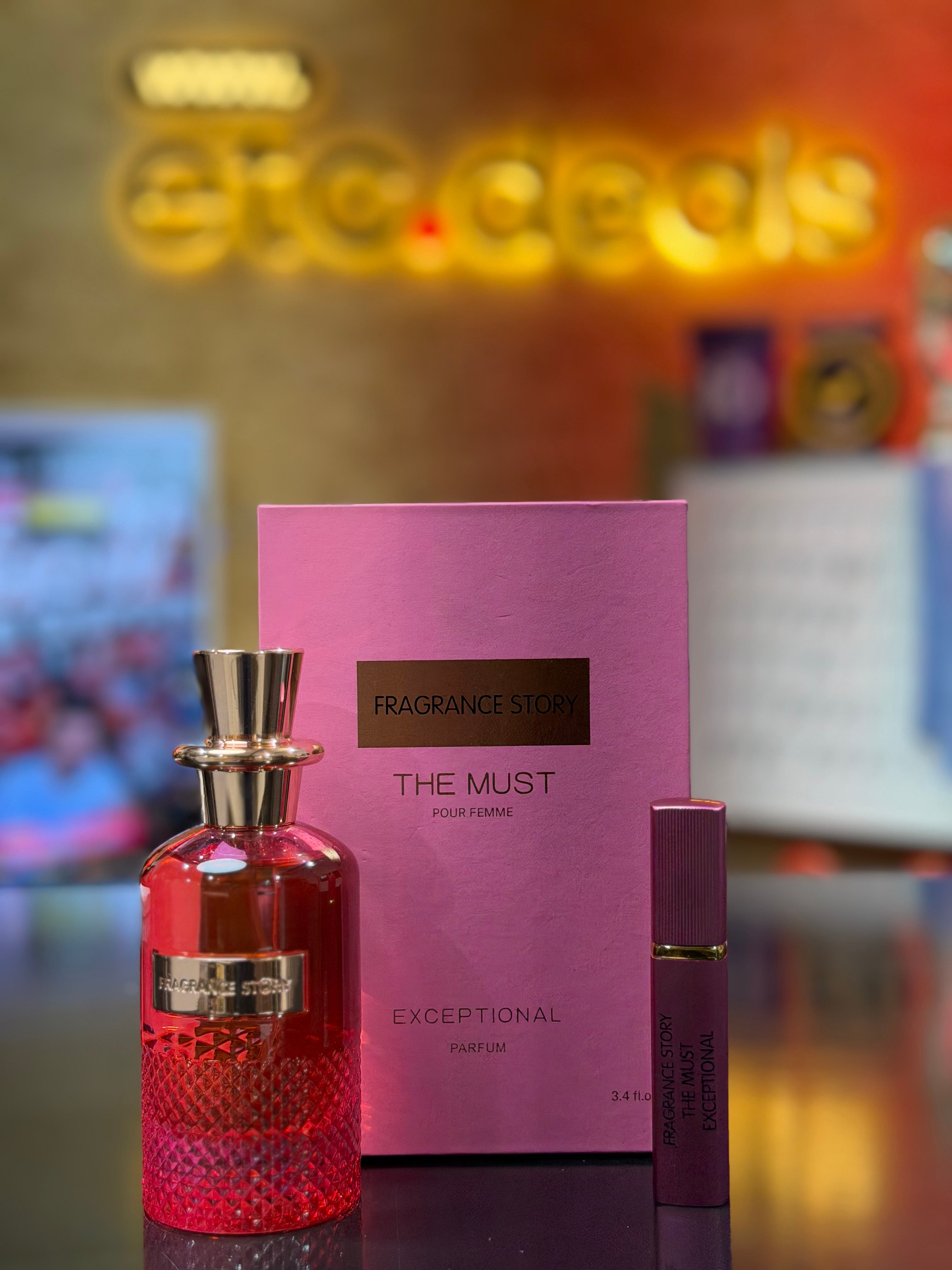 Fragrance Story THE MUST Exceptional Parfum Spray – 3.4 FL.OZ / 100ML