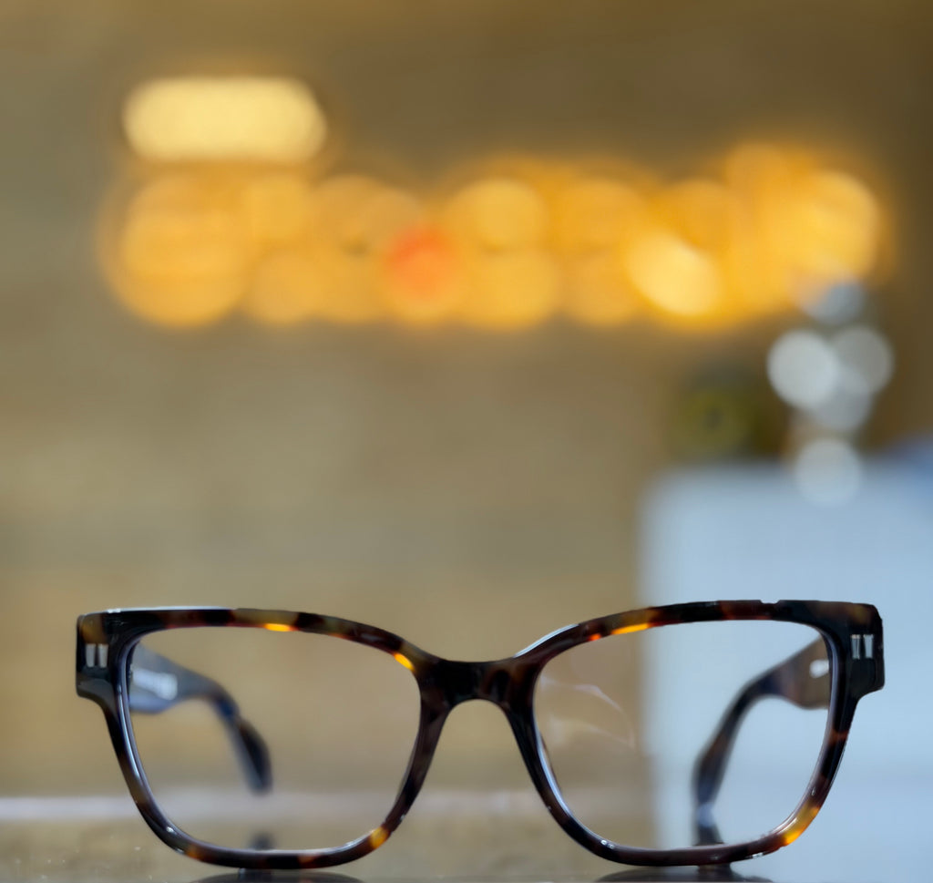 Off-White Style 56 Havana Brown Tortoiseshell Eyeglasses Clear Lens