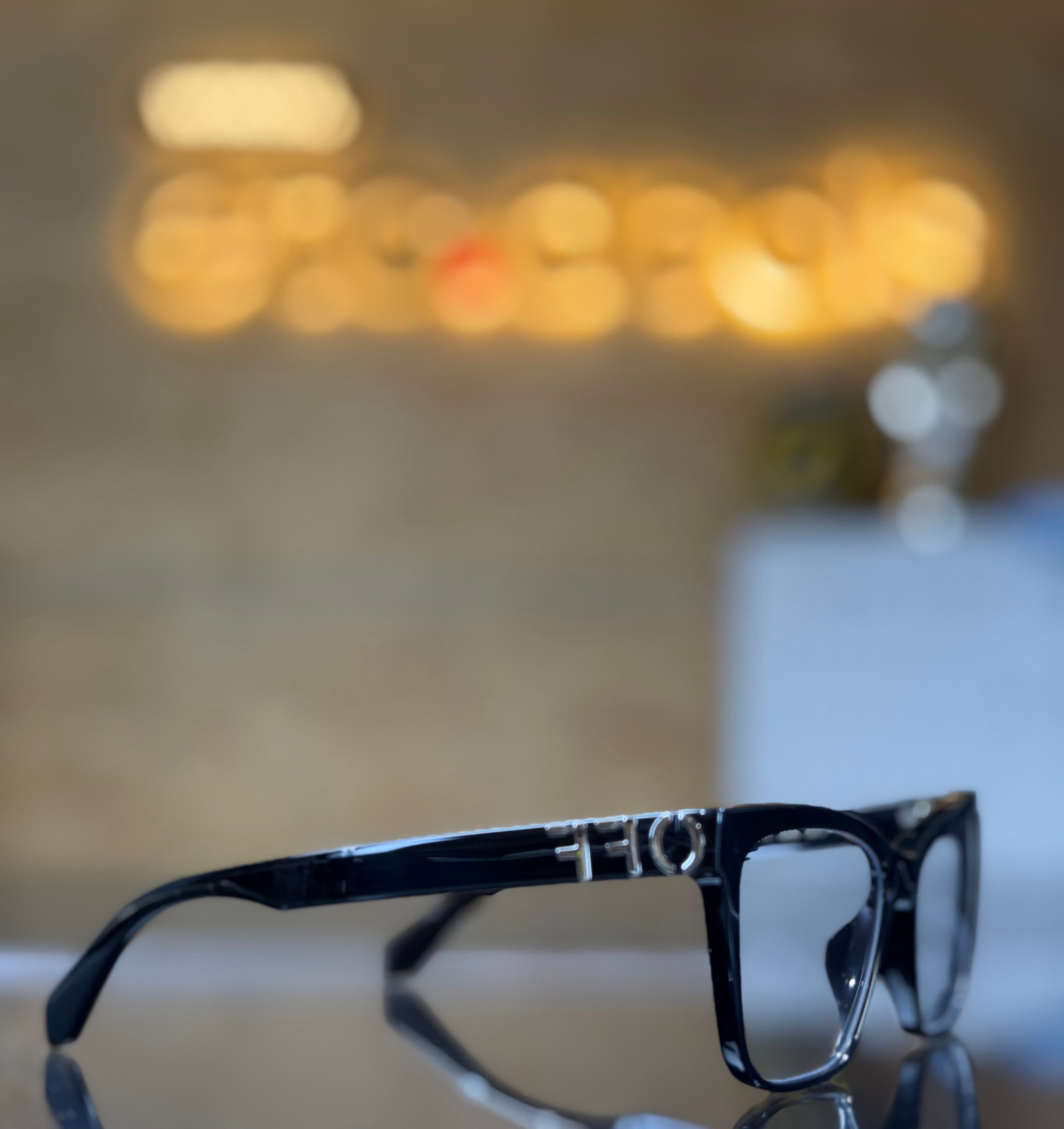 Off-White Style 67 Black Butterfly Eyeglasses Clear Lens